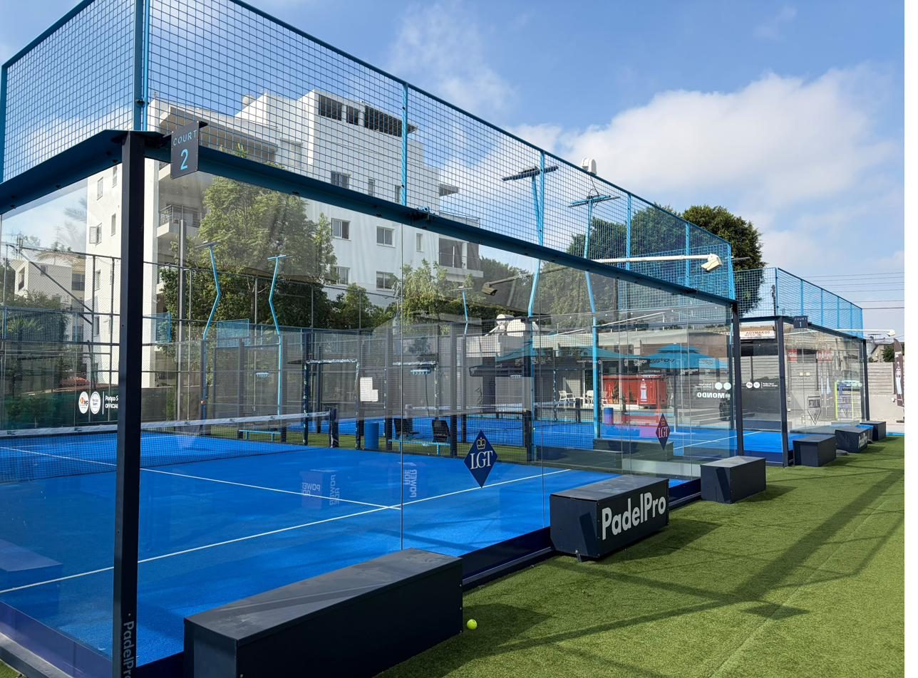 Panoramic padel court at PadelPro Academy